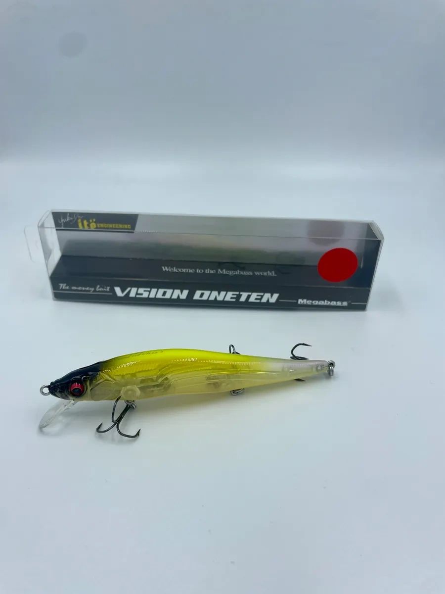 Megabass Vision 110+1 Junior Jerkbait - Twilight Chart Back Suspending Lure For Bass Fishing